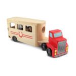 Trailer lemn cu figurine cai Melissa&Doug - imagine 2