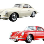 Model - PORSCHE 356B (1961) (asorti aivori, rosu, 1:24) Bburago in assort.