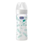 CHICCO biberon din sticla Decorated Glass tetina din silicon 240ml Unisex