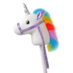 Jucarie baston Unicorn alb cu sunet Aurora