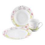 Set copii 3 piese Jenny bicicleta roz (BabyPorcelain) Sambonet