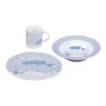 Set copii 3 piese avion albastru (BabyPorcelain) Sambonet
