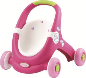 Smoby Cărucior pentru păpuși 3in1 MINIKISS roz - imagine 3