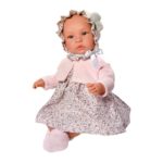 Papusa LEO 46cm - flori+roz ASI