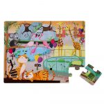 Puzzle tactil "O zi la gradina zoologica" JANOD - imagine 2