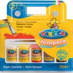 Guase cu pensula Tempera 5 buc.CARIOCA