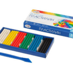 Plastilina GAMMA Clasic 6cul, 240gr, cu cutitas