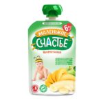 Маленькое счастье Piure din mere si banane 90g (pouch)