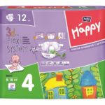 Scutece pentru copii №4 (8-18 kg) Bella Baby Happy Maxi 12 buc.