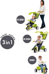 Smoby Triciclete "BABY BALADE TRICYCLE GREEN" — изображение 2