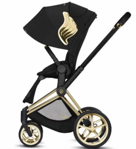 Carucior Priam JS Wings 2023 baza roti+hamac Aripi Aurii CYBEX
