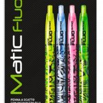 Set pix cu bila Hi-Text in blister Matic Fluo 4 buc 910
