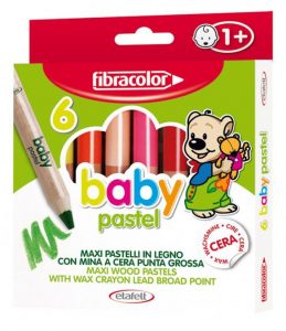 Creioane color 6 culori Baby Pastel Fibracolor
