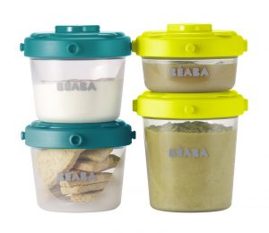 Set containere depozitare 6 buc. albastru/neon Beaba - imagine 2