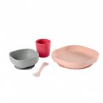 Set vase silicon (4 piese) roz Beaba - imagine 2