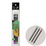 Set creion cu radiera ascutit For Office 3 buc HB 3P