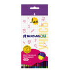 Creioane colorate hexagon Duo 24 cul. Лео