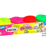 Pasta de modelat Fatih play dough 4buc mini neon 200 gr