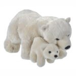 Jucaria moale Urs polar mama si pui Wild Republic