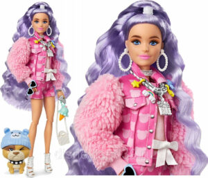 Papusa "Extra" cu par violet Barbie — изображение 2