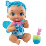 Papusa cu par albastru My garden baby Mattel
