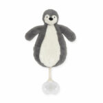 Jucarie de bagat pe suzet Jollein Penguin storm grey