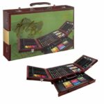 Set creativ desen multifunctional in cutie de lemn Nassau Lux 103 piese GRAFIX