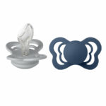 Suzete din silicon Bibs Couture (6-18 luni) culoarea Cloud si Steel Blue