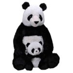 Jucarie de plus Panda cu pui de panda 76cm Wild Republic