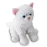 Jucarie de plus Pisica alba 13cm Wild Republic