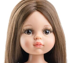 Papusa AMIGA bruneta in pijama cu par lung PAOLA REINA - imagine 2