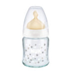Sticluta NUK First Choice Temp (sticla) 120ml+ tetina silicon (0-6 luni)(M) (747114) - imagine 2