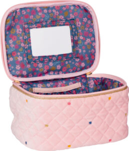 Cutie moale pentru bijuterii din stofa roz SPIEGELBURG - imagine 2