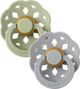 Suzete din latex Bibs Boheme (0-6 luni) culoarea Cloud si Sage - imagine 2