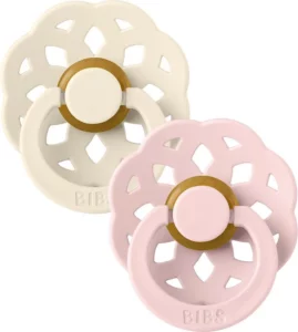 Suzete din latex Bibs Boheme (6-36 luni) culoarea Ivory si Blossom