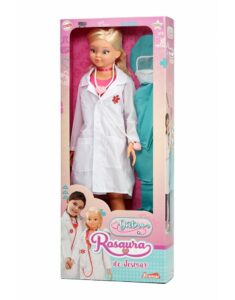 Papusa Rosaura 105 cm doctor cu 2 costume de schimb JESMAR