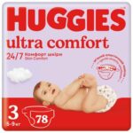 Scutece Huggies Ultra Comfort 3 (5-9 kg), 78 buc.