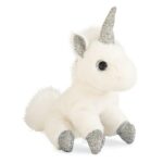 Jucarie plus Unicorn mini alb/argint (12 cm) DOUDOU