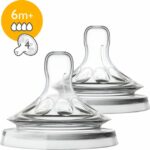 Philips Avent Natural Tetina din silicon 6m+ 2 buc debit rapid SCF44/27