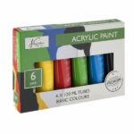 Vopsea acril in cutie 6 cul. GRAFIX