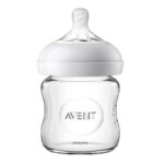 Philips Avent Natural Biberon din sticla cu tetina din silicon 120ml 0m+ SCF051/17