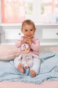 Papusa Baby Annabell in salopeta gri 30cm ZAPF - imagine 2
