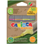 Marker evidentiator text Memolight EcoFamily - diferite culori 4 buc CARIOCA