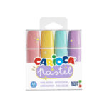 Marker evidentiator text Pastel - diferite culori 4 buc CARIOCA
