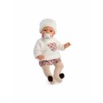 Papusa KOKE 36 cm cu Bibiron in costum bej ASI