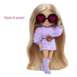 Barbie® Extra Mini in moda si accesorii, cu suport pentru papusi MATTEL - imagine 3