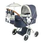 Carucior p/u papusa VINTAGE 65 cm -roz DECUEVAS