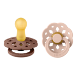 Suzete din latex Bibs Boheme (0-6 luni) culoarea Blush i Woodchuck