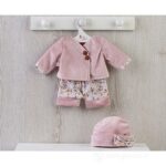 Imbracaminte Papusa 43 cm - costum roz/flori ASI