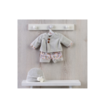 Imbracaminte Papusa 43 cm - costum gri/flori ASI